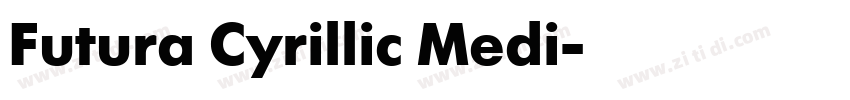 Futura Cyrillic Medi字体转换